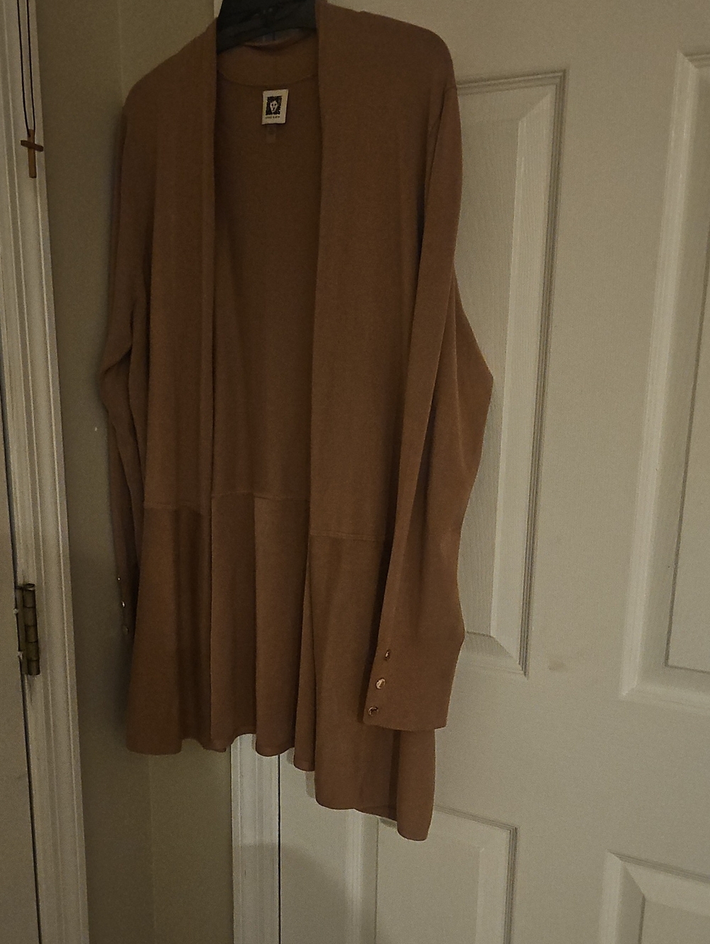 Anne Klein Brown Knit Cardigan